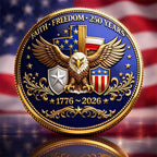 Foi, Liberté et 250e Anniversaire des États-Unis Pièce Commémorative