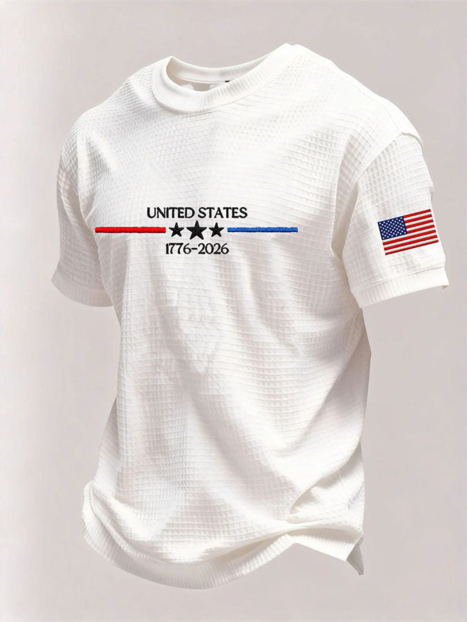 Men'S American Flag Commemorative 250Th Anniversary Classic Pattern Short Sleeve T-Shirt