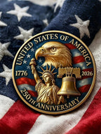 Que Dieu bénisse l'Amérique 250e anniversaire des États-Unis Grande pièce de monnaie Pièce commémorative