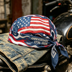 Chapeau de pirate américain d'art et de mode anniversaire, foulard de cyclisme, couvre-chef cool de motard, bonnet sans bord cool, doublure de casque