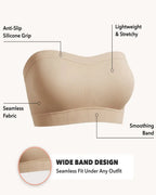 Soutien-gorge bandeau sans bretelles convertible pour femme