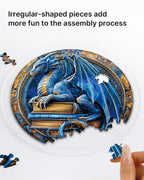 Attrape-lumière Dragon Realm Library-Art acrylique pour fenêtre