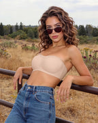 Soutien-gorge bandeau sans couture et sans armatures pour femme | Sans bretelles et antidérapant