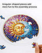 Attrape-soleil lumière harmonieuse Soleil et Lune - Décoration de fenêtre en acrylique