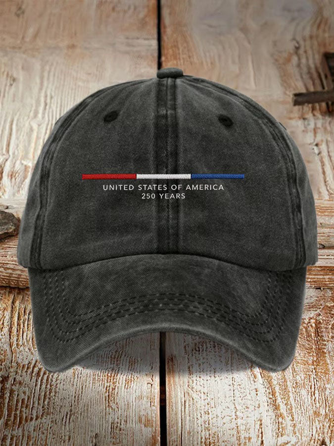 Neutral retro American Independence Day printed casual baseball cap