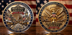 Pièce commémorative du 250e anniversaire de Main Street America 1776-2026 | Pièce de collection recto-verso patriotique Aigle et Cloche de la Liberté
