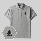 Polo brodé « Chat quoi ? » – Geek
