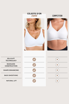 Soutien-gorge sans coutures, doux, à col en V, sans armatures, à maintien intégral avec coussinets en gel