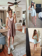 Mini-robe athlétique avec short intégré