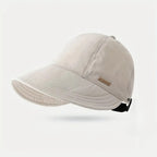 Chapeau de soleil à large bord UPF 50+ pour femme avec visière pour queues de cheval