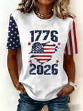 Women'S Independence Day 250Th Anniversary Founding Day Short Sleeved T-Shirt