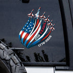 Autocollant pour le 250e anniversaire de l'Amérique 1776-2026, drapeau patriotique américain pour vitre de voiture
