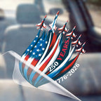 Autocollant pour le 250e anniversaire de l'Amérique 1776-2026, drapeau patriotique américain pour vitre de voiture
