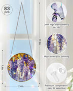 Attrape-soleil en acrylique - Wisteria en lumière de verre