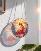 Attrape-soleil puzzle en acrylique - Lumière sainte de Jésus