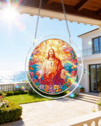 Attrape-soleil puzzle en acrylique - Lumière sainte de Jésus