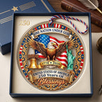Ornement en acrylique « 250e anniversaire de l'Amérique » — Thème patriotique 1776-2026