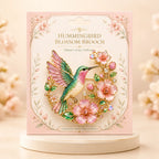 Broche Fleur Colibri