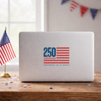 Autocollant drapeau USA 250e anniversaire de l'indépendance 1776-2026