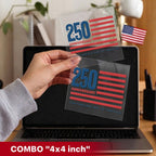 Autocollant drapeau USA 250e anniversaire de l'indépendance 1776-2026
