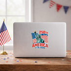 Autocollant Décoratif USA Drapeau Statue de la Liberté 250ème Anniversaire 1776-2026
