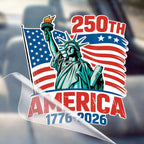 Autocollant Décoratif USA Drapeau Statue de la Liberté 250ème Anniversaire 1776-2026