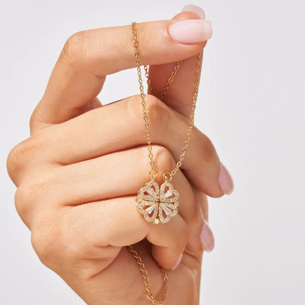 Heart² x Heart² Necklace & Preserved Rose Set
