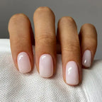 Lot de 30 faux ongles blush brillants – Manucure courte naturelle pour tous les jours