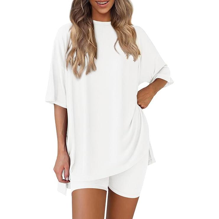 Oversized Top & Biker Shorts Lounge Set