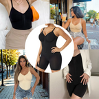 Body gainant zippé pour femme | Façonneur de corps sans couture avec contrôle du ventre