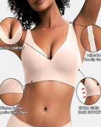 Soutien-gorge push-up sans fil sans couture pour femme