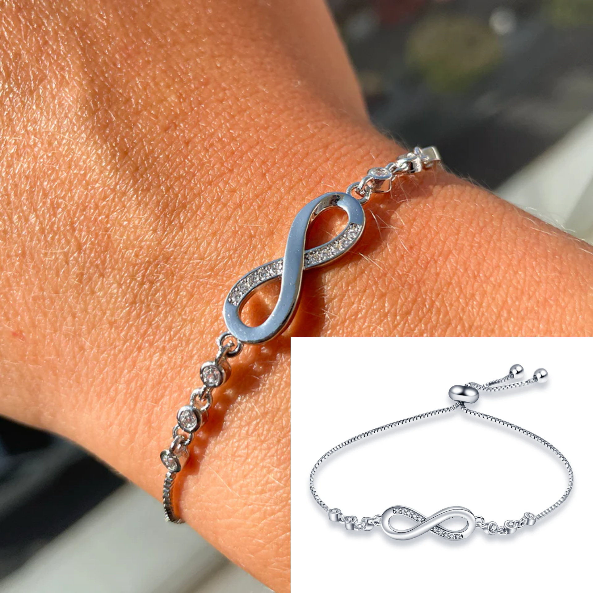 Infinity Love - Sterling Silver Bracelet