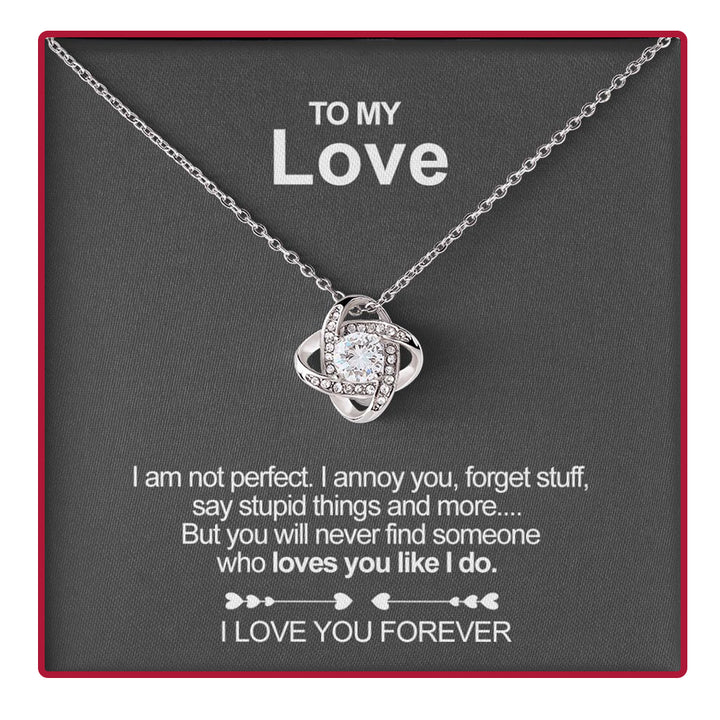 Gold Necklace - With Real Rose - To My Love