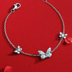 Parure Collier et Bracelet Breloque Papillon Lumineux