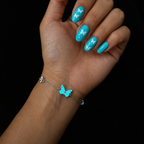 Parure Collier et Bracelet Breloque Papillon Lumineux