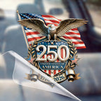 Autocollant 250e anniversaire des États-Unis d'Amérique – Aigle, drapeau, 1776-2026