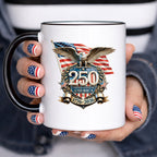 Autocollant 250e anniversaire des États-Unis d'Amérique – Aigle, drapeau, 1776-2026
