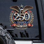 Autocollant 250e Anniversaire États-Unis Aigle Patriotique pour Voiture