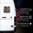 Autocollant 250e Anniversaire États-Unis Aigle Patriotique pour Voiture