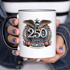 Autocollant 250e Anniversaire États-Unis Aigle Patriotique pour Voiture
