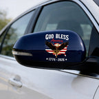 Autocollant pour le 250e anniversaire "God Bless America", autocollant de fenêtre patriotique chrétien avec aigle