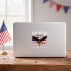 Autocollant pour le 250e anniversaire "God Bless America", autocollant de fenêtre patriotique chrétien avec aigle
