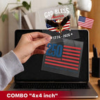 Autocollant pour le 250e anniversaire "God Bless America", autocollant de fenêtre patriotique chrétien avec aigle