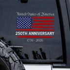 Autocollant pour le 250e anniversaire des États-Unis d'Amérique, autocollant patriotique pour voiture