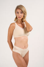 Soutien-gorge en maille à col en V sans armatures, avec maintien et effet liftant
