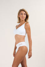 Soutien-gorge sans coutures, doux, à col en V, sans armatures, à maintien intégral avec coussinets en gel
