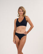 Soutien-gorge sans armature push-up sans couture à armatures de gel, en V profond et festonné