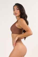 Soutien-gorge sans couture sans armatures push-up décolleté en V profond à coussinets en gel