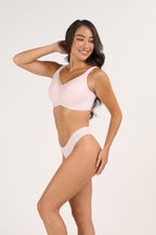 Soutien-gorge en maille à col en V sans armatures, avec maintien et effet liftant