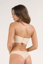 Soutien-gorge adhésif push-up invisible sans bretelles en gel avec bord festonné